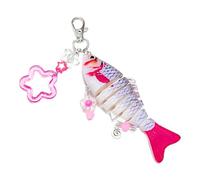 Creative Beaded Fish Pendant for Purse or Car Ideal for Travel Use Multicolor Fish Keyring