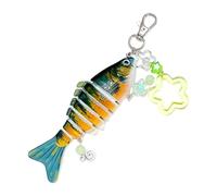 Creative Beaded Fish Pendant for Purse or Car Ideal for Travel Use Versatile Travel Label Charm