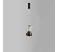 Creative Bear Aluminum Light Adjustable Single-Head Chandelier White Dimmable Led Hanging Lamp Children's Bedroom Headboard Decorative Lighting Fixture/K2