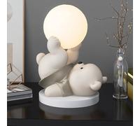 Creative Bear Moon Table Lamp - Adorable Night Light for Children's Rooms, Bedrooms, and Living Room Decor