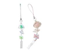 Creative Bird Wind Chime Phone Chain Bag Pendant Decoration Perfect For Enhancing The Style Of Daily Life And Special Events Flower Wind Chime Phone Strap, フリーサイズ
