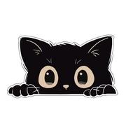 Creative Black Cat Stickers: Ensemble de 4 autocollants en vinyle imperméables et résistants aux rayures Pour véhicules