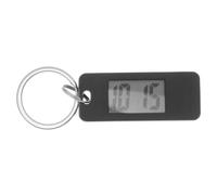 Creative Black Color Keychain Watch, Silent Digital Pocket Watch for Students, Portable Mini Clock with Key Ring, Black Present Idea for Various Occasions