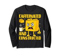 Creative Blocks Coffee Lover Builder Caffeine Fans Long Sleeve T-Shirt