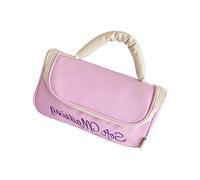 Creative Bow Make Up Bag Large Capacity Travel PU Cosmetic Organised Portable Toiletries Bags Storage Bags for Women Make Up Bag for Daily Use, Purple, Mass beauty