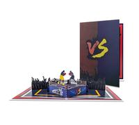 Creative Boxing Scene Popup Gifts Card Fathers Day Greeting with Envelope Foldable Happy Birthday for Dad Sports Enthusiasts Greeting