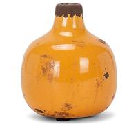 Creative Brands Ceramic Vase, Round Yellow, Mini