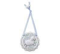 Creative Brands Faithworks - Baptized In Christ Resin Crib Medal, 3.5-Inch, Blue - Lamb