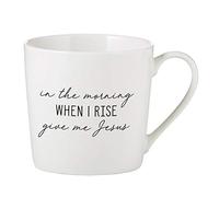 Creative Brands Faithworks Inspirational White Bone China Café Mug/Cup, 14-Ounce, Give Me Jesus