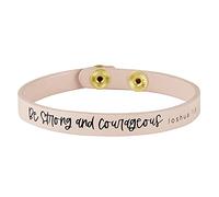 Creative Brands Faithworks-Simply Faith Collection Leather Bracelet 18cm Be Strong and Courageous