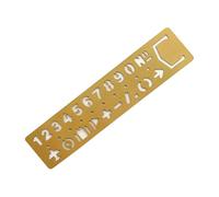 Creative Brass Multifunction Ruler Clear Markings Lightweight Portable Construction Durable Materials Metal Scrapbooking Golden Numbers