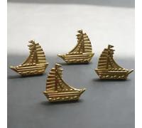 Creative Brass Sailboat Shape Handle Drawer Pull Wardrobe Cupboard Cabinet Door Knob Decor Furniture Handles Hardware(Sailboat)