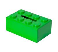 Creative Building Block Tissue Box Cover Paper Towel Holder Facial Dispenser for Livingroom Bedroom Bathroom Home Office(Green)