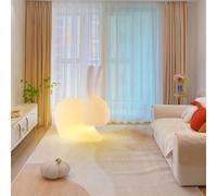 Creative Bunny-themed RGB LED Floor Lamp with Remote Control Dimming for Children's Room, Indoor, Outdoor, Corridor, Lawn, Villa, and Restaurant Ambiance Lighting