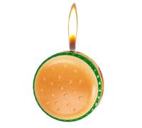 Creative Burger Lighters, Windproof Soft Fire Butane Refillable Lighter, Cool Adjustable Flame Lighter, Small and Gift for Men and Women
