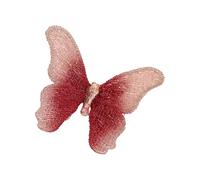 Creative Butterfly Shape Brooch Embroidery Artwork Lapel Pin Secure Fastener Accent for Special Gatherings Vibrant Butterfly Jewelry Piece