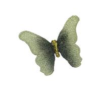 Creative Butterfly Shape Brooch Embroidery Artwork Lapel Pin Secure Fastener Accent for Special Gatherings Vibrant Butterfly Jewelry Piece