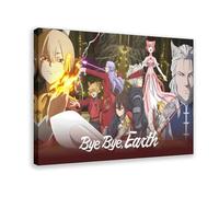 Creative Bye Bye Earth Anime Poster Canvas Poster Bedroom Decor Sports Landscape Office Room Decor Gift Frame: 20" L X 30" W