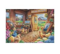 Creative Cabin Interior Reading Book Wild Nature Rural Cozy 300 Piece Adult Jigsaw Puzzle Fun Engaging Stimulating Perfect Hobby for Adults 300 PCS（40x28cm）