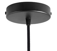 creative cables - Cylindrical Ceiling Rose Kit in Metal - Conical, Black
