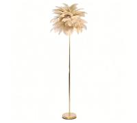 Creative Camel Ostrich Feather Floor Lamp Bedside Lamp Light Luxury and Elegant Lampshade Night Light Table Lighting for Living Room Bedroom Home Decoration, Plug-in