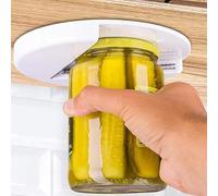 Creative Can Opener Under The Cabinet Self-Adhesive Jar Bottle Opener Top Lid Remover Wet Grip Jar Opener EZ Jar Opener Weak Single Hand Under Cabinet Counter Lid Opene