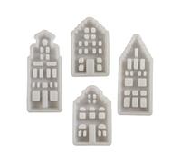 Creative Canal House Miniature Decorations, Mould, Detailed House Sculptures, Create Flexible Silicone Mould for Handmade Graphics