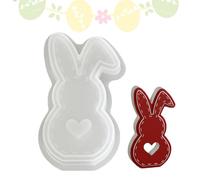 Creative Candle Mould - Bunny Heart Soap for Decoration | Silicone with Hollow Design, Plaster Craft Tool, Wedding Party Centerpiece, Home Room Ornament, Table Dinner Art, Bakery Picnic Accessory