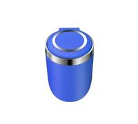 Creative Car Ashtray with Lid, Blue LED Portable Cup Smell Proof, Compatible with Automatic Fireproof Shell, One-Touch Open Accessories(Blue)