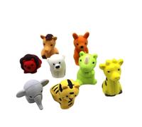 creative cartoon animal eraser freestanding pack cute eraser lion