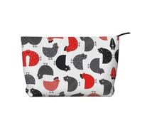 Creative Cartoon Chicken Corduroy Makeup Bag â€“ Versatile Cosmetic Pouch with Zipper for Daily Use and Travel Capacity Organizer