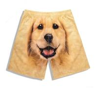 Creative Casual Shorts for Men with Funny Dog Design Perfect for Daily Wear and Jogging (3XL A)