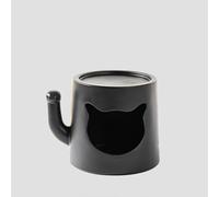 Creative Cat House Side Table Modern Multifunctional End Table Cat Bed for Indoor Cats Small Bedside Table for Living Room All Occasion(Black)