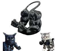 Creative Cat Muscle Arms, 3D Printed Cat Muscle Arm, Halloween Costume Accessory,Funny Muscle Arms for Cats,Cats with Muscular Arms for Kitten Birthday Party Supplies (Black)