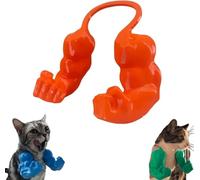Creative cat muscle arms, 3D printed cat muscle neck arms, funny pet props hanging arms, suitable for kitten birthday party supplies, make your kitten more special (Red)