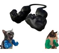 Creative cat muscle arms, 3D printed cat muscle neck arms, funny pet props hanging arms, suitable for kitten birthday party supplies, make your kitten more special (Black)