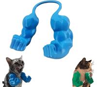 Creative Cat Muscle Arms, 3D Printed Cat's Neck Arm with Muscle, Funny Pet Props Hanging Arm for Kitten Birthday Party Supplies (Blue)