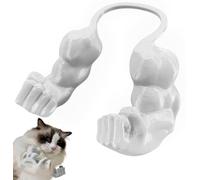 Creative Cat Muscle Arms, 3D Printed Creative Cat's Muscle Arms Decorate, Funny Pet Props Hanging Arm for Kitten, for Kitten Cat Birthday Party Supplies Halloween Costume Accessories (White)