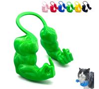 Creative Cat Muscle Arms, Cat Collar With Arms Middle Finger, 3D Printed Cats Muscle Arm Neck, Funny Halloween Costume Accessory, Pet Cats With Muscular Arm For Kitten Birthday Party Supplies(Green,A)