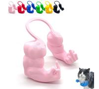 Creative Cat Muscle Arms, Cat Collar With Arms Middle Finger, 3D Printed Cats Muscle Arm Neck, Funny Halloween Costume Accessory, Pet Cats With Muscular Arm For Kitten Birthday Party Supplies(Pink,A)