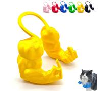 Creative Cat Muscle Arms, Cat Collar With Arms Middle Finger, 3D Printed Cats Muscle Arm Neck, Funny Halloween Costume Accessory, Pet Cats With Muscular Arm For Kitten Birthday Party Supplies(Gold,A)