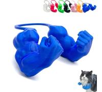 Creative Cat Muscle Arms, Cat Collar With Arms Middle Finger, 3D Printed Cats Muscle Arm Neck, Funny Halloween Costume Accessory, Pet Cats With Muscular Arm For Kitten Birthday Party Supplies(Blue,B)