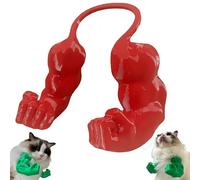 Creative Cat Muscle Arms, Funny Cat With Muscular Arms, Pet Props Hanging Arm, Kitten Accessories Halloween Carnival Fancy Dress Decoration for Cats and Dogs (Red)