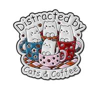 Creative Cats Pattern Letter Drip Oil Pins Allergy Resistant Alloy Pet Brooches Jewelry Teens Adults Cats Shaped Pins