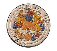 Creative Cats Pattern Letter Drip Oil Pins Allergy Resistant Alloy Pet Brooches Jewelry Teens Adults User Friendly Coated Alloy Pins