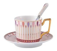 Creative Ceramic Coffee Cup and Saucer Set 250ml (Color : A)