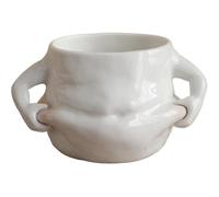 Creative Ceramic Coffee Mug Cup Novelty White Gift Durable Cute With Handles Big Belly Funny For Party Office Pub Birthday Kitchen
