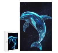 Creative Challenge - Algorithmic Cosmic Dolphin, 1000 PCS, Adult Tabletop Puzzle, Seasonal Gift, for Relaxing Solo Or Group Play
