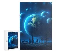Creative Challenge - Alien Landscape with Earth And Deer, 1000 PCS, Challenging Puzzle for Adults, Gift for Winter Evenings - to Assemble, Frame And Display
