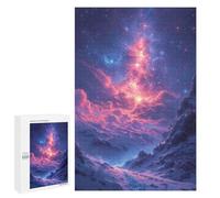 Creative Challenge - Among The Stars, 1000 PCS, Wooden Jigsaw Puzzle for Adults, Creative Indoor Hobby; for Couples, Friends And Family